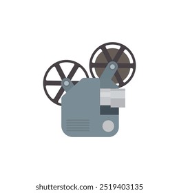 Film projector movie emoji illustration vector