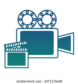 film projector reel and clapper board