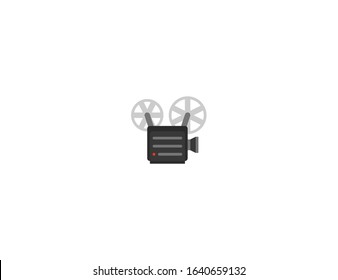 Film projector vector flat icon. Isolated movie projector, camera emoji illustration 