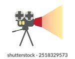 Film Projector vector illustration graphics for web and app design, marketing, advertising, branding, and print or digital media mockups.