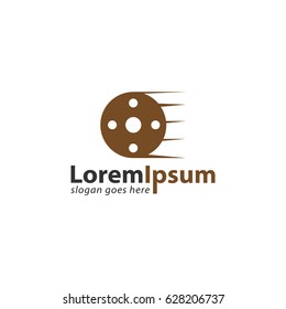 Film recorder design logo in brown color