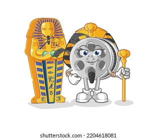 the film reel ancient egypt cartoon. cartoon mascot vector
