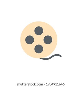 Film reel, cinema icon. Simple color vector elements of cultural activities icons for ui and ux, website or mobile application