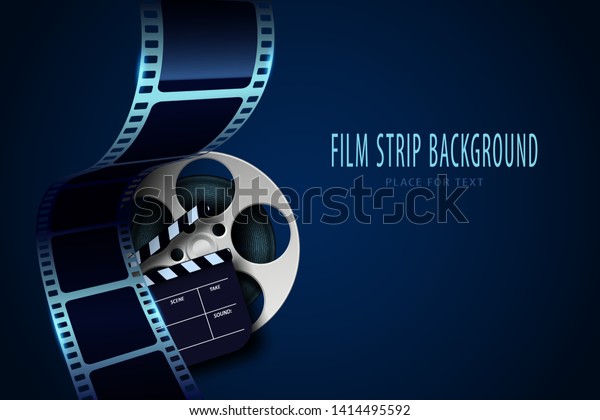 Film Reel Clapper Board Twisted Cinema Stock Vector (Royalty Free ...