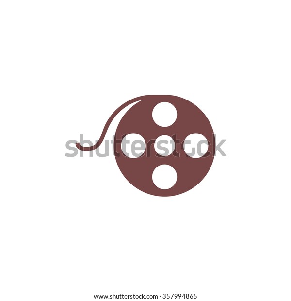 Film reel. Colorful vector icon. Simple retro color\
modern illustration pictogram. Collection concept symbol for\
infographic project and\
logo