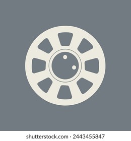 Film Reel Flat Vector Art Movie, Cinema, Entertainment, Icon, Media.