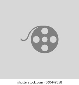 Film Reel Grey Flat Icon On Stock Vector (Royalty Free) 360449558 ...