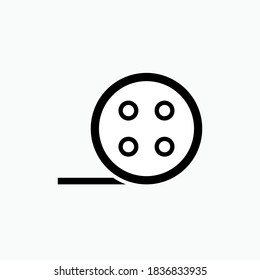 Film Reel Icon. Cinematography Element Symbol - Vector Logo Template.
