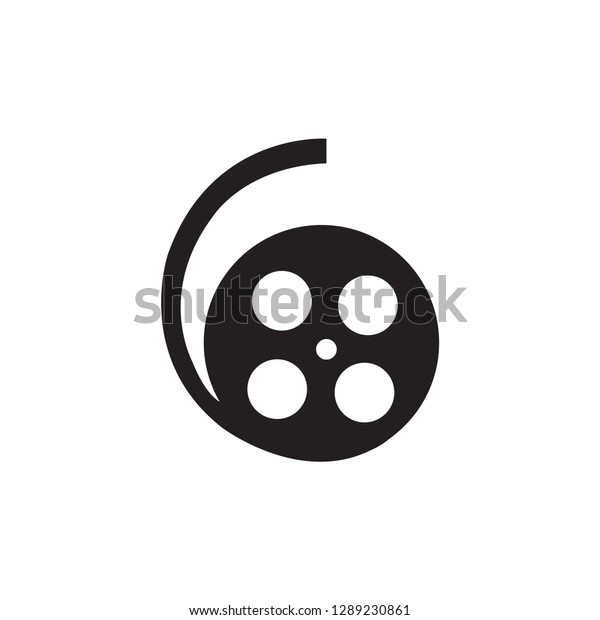 Film Reel Icon In Flat Style Vector\
For Apps, UI, Websites. Black Icon Vector\
Illustration.