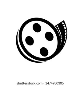 film reel icon. Logo element illustration.film reel design. colored collection. film reel concept. Can be used in web and mobile