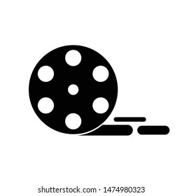 film reel icon. Logo element illustration.film reel design. colored collection. film reel concept. Can be used in web and mobile