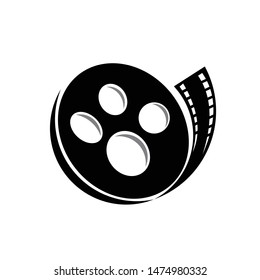film reel icon. Logo element illustration.film reel design. colored collection. film reel concept. Can be used in web and mobile