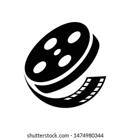film reel icon. Logo element illustration.film reel design. colored collection. film reel concept. Can be used in web and mobile