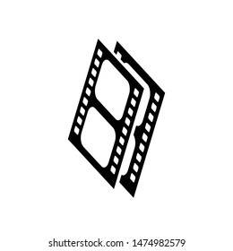 film reel icon. Logo element illustration.film reel design. colored collection. film reel concept. Can be used in web and mobile