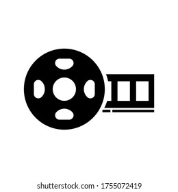 film reel  icon or logo isolated sign symbol vector illustration - high quality black style vector icons
