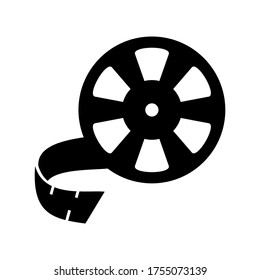 film reel  icon or logo isolated sign symbol vector illustration - high quality black style vector icons
