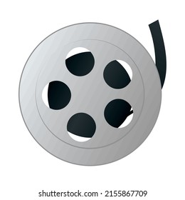 film reel icon on white background