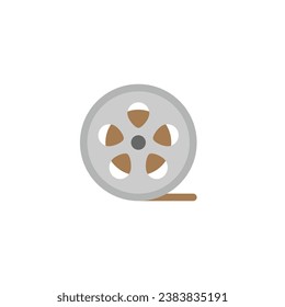Film reel icon set. Camera instrument Symbol, logo . Vector Illustration flat icon.