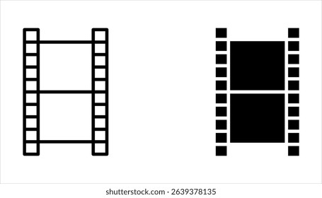 film reel icon set, vector illustration  isolated on white background.