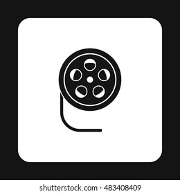 Film reel icon in simple style on a white background vector illustration