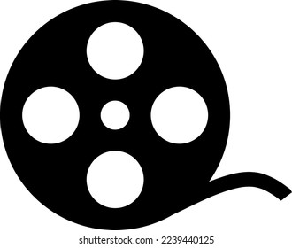 Film Reel Icon Symbol trendy style flat illustration on white background..eps