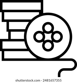 film reel icon. Thin linear style design isolated on white background