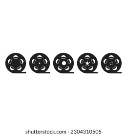 film reel icon in trendy flat design