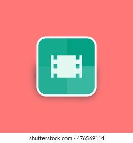 Film reel icon vector