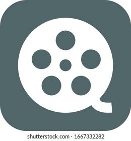 Film reel icon. Vector illustration