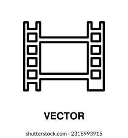 film reel icon vector illustration on white background. 