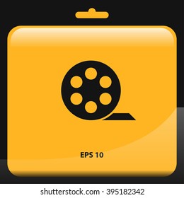 film reel icon. vector illustration