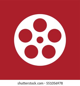 Film reel icon . Vector illustration