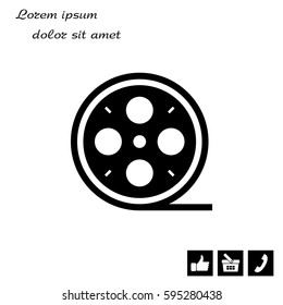 film reel icon. vector illustration 