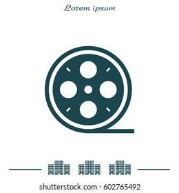 film reel icon. vector illustration 
