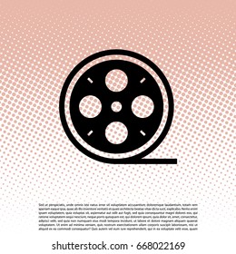 film reel icon. vector illustration 