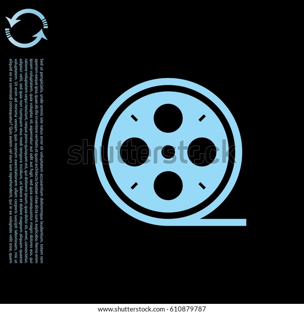 film reel icon. vector
illustration 