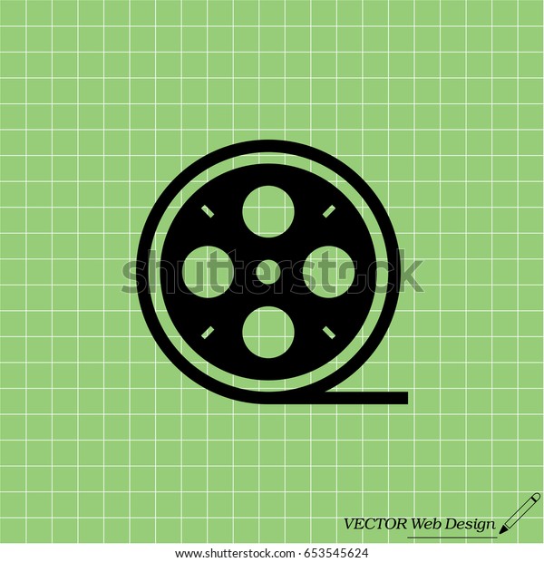 film reel icon. vector
illustration 