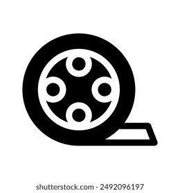 Film Reel Icon Vector Symbol Design Illustration