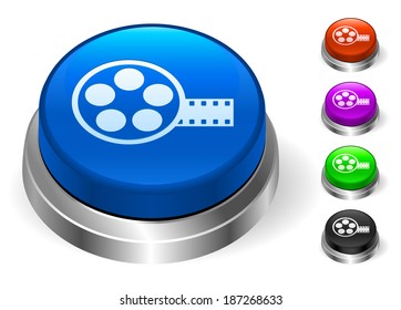 Film Reel Icons on Round Button Collection