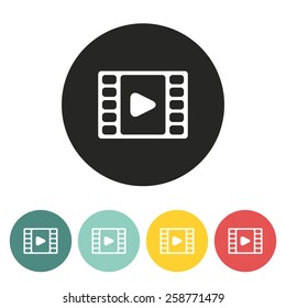 Film reel icon.Vector illustration.