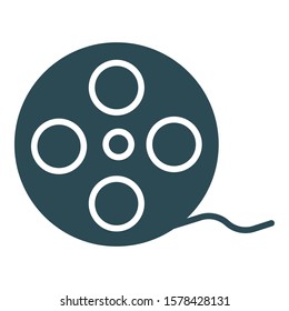 
Film reel  Isolated Vector Icon fully editable

