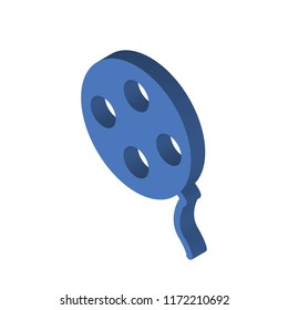Film reel isometric left top view 3D icon