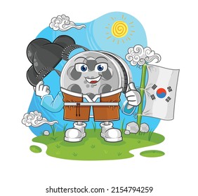 the film reel korean culture vector. cartoon character