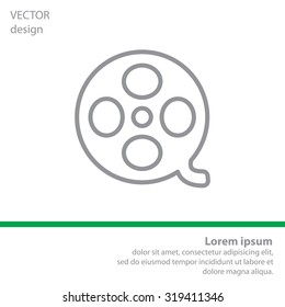 film reel line icon 