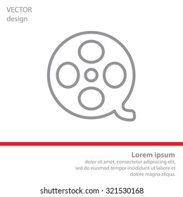 film reel line icon 