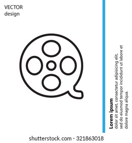 film reel line icon 