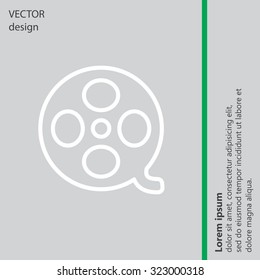 film reel line icon 