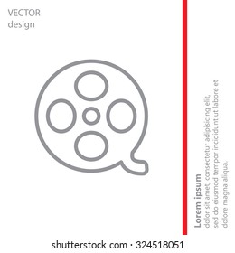 film reel line icon 