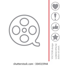 film reel line icon 