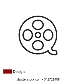 film reel line icon 